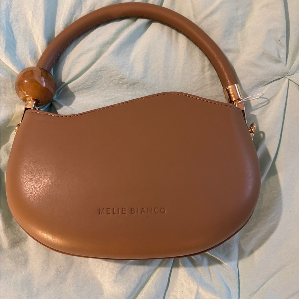 Melie Bianco Brown Crescent Shoulder Bag